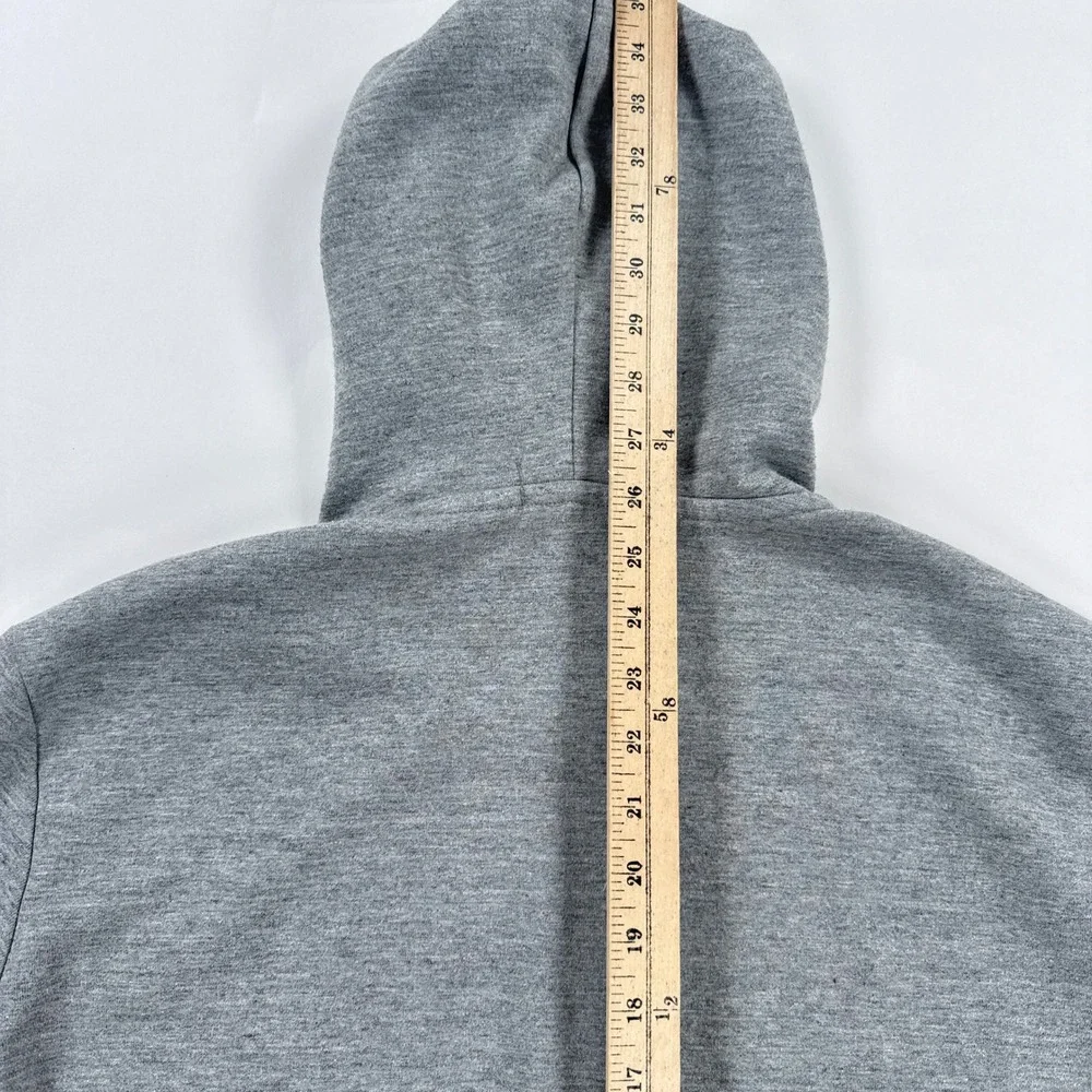 Polo Ralph Lauren Mens Hoodie Large Grey Full Zip Pony Logo Streetwear Classic